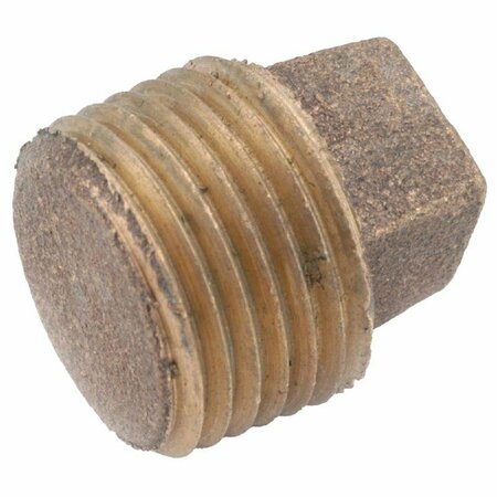 ANDERSON METALS 1/2 in. MPT in. Brass Square Head Plug 738114-08AH